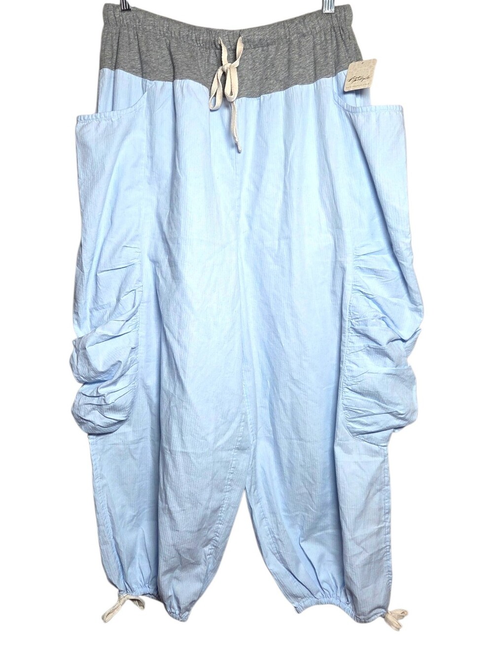Free People Free-Est Heather Relaxed Jogger Pants Ancient Waters Blue Large NWT - Picture 3 of 16
